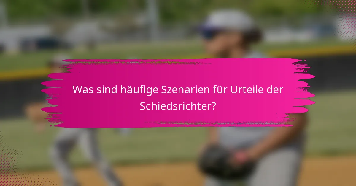 Was sind häufige Szenarien für Urteile der Schiedsrichter?